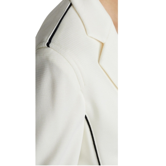 Rag & Bone Sandrine One-Button Blazer W/ Contrast Piping, 4, Ivory, Great Condit - Picture 5 of 12